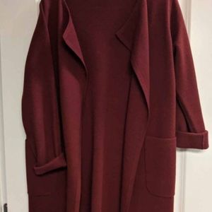 LIKE NEW! J. Crew Burgandy Cardigan, Small - $85